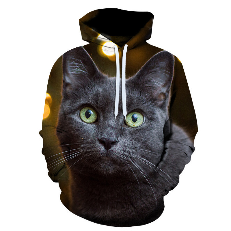 Title 2, 3D Printing Cute Kitten Series Hoodie Sweatshirt