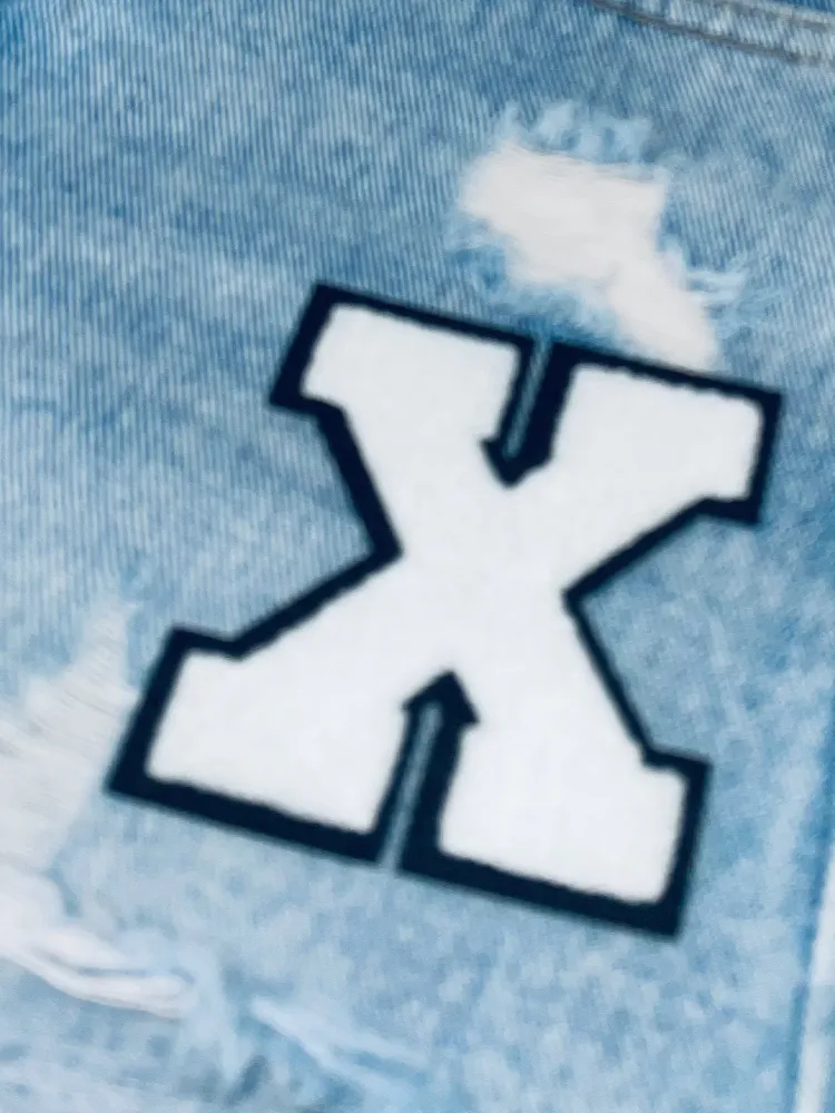 Large Solid Color English Letter Embroidered Towel Embroidered Cloth - X