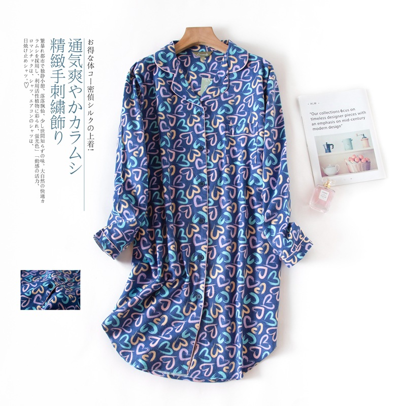 Title 5, New Style Cotton Flannel Nightdress For Autumn ...