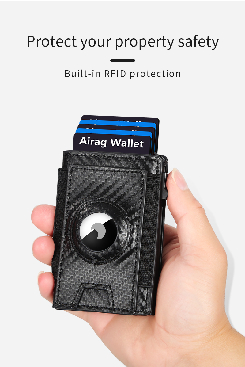 Men's Slim Wallet, RFID Metal Aluminum Shell Men's Automatic Card Ejection Wallet Card Holder - Bags & Accessories