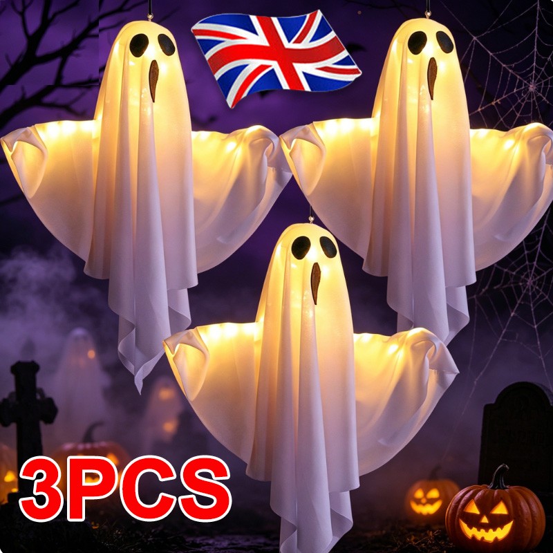 Halloween Glowing Ghost Light Outdoor Decor Garden Prop Party Home Hanging — image 10