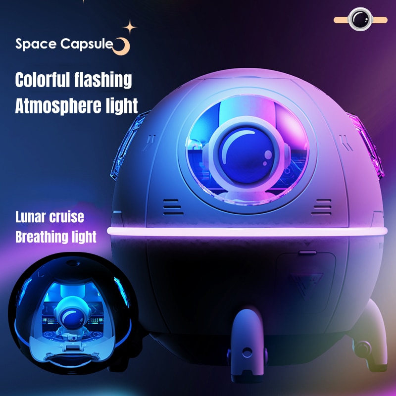 Portable Humidifier Desktop USB Astronaut Space Air Humidifier Diffuser 220ML With Colorful Led Light Christmas Gift — foto 2