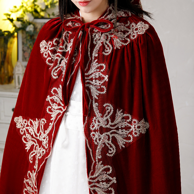 Women's Lace Embroidered Loose Cloak Coat