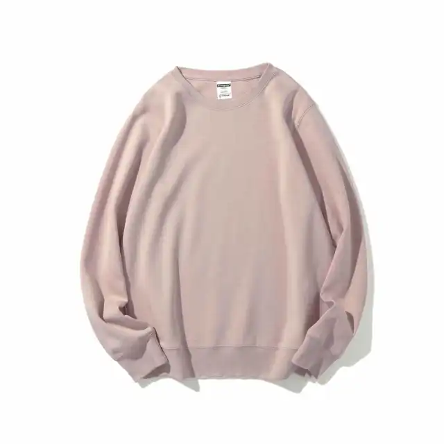 Solid Healthy Round Neck Sweater Long Sleeve Dirty Powder 3Xl - Shop at LoveMi