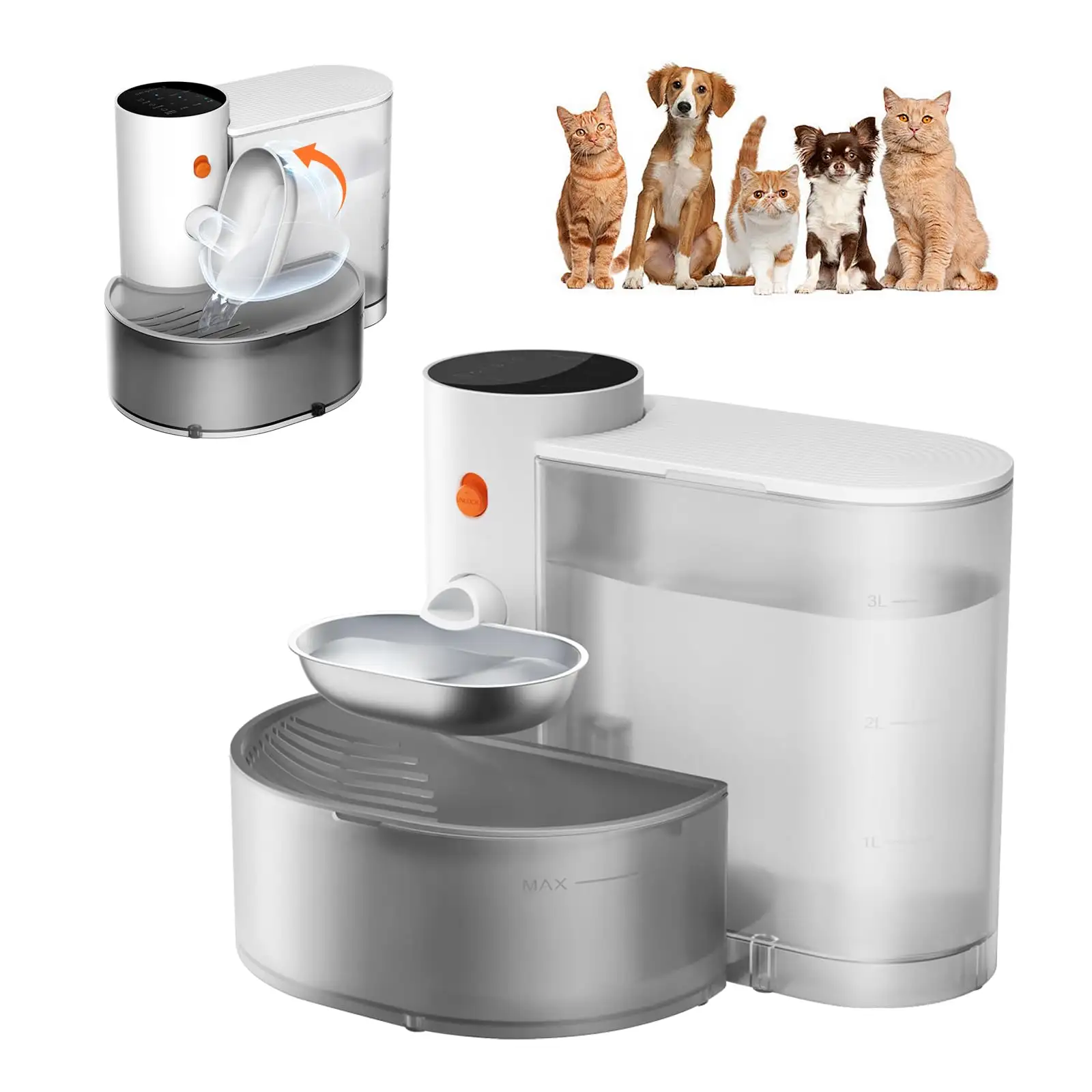 Smart Cat Water Dispenser - Stainless Steel