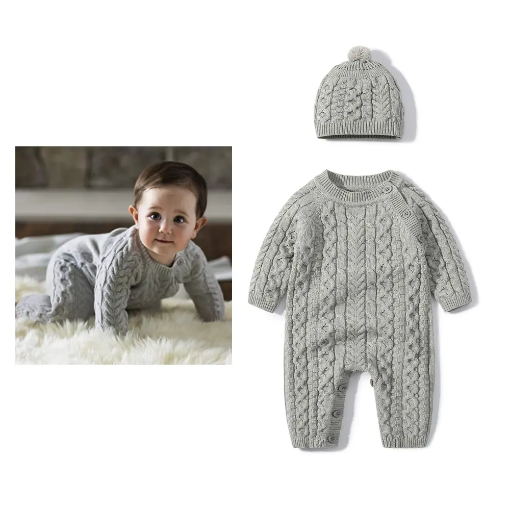 Autumn and Winter Knitted Onesie Hemp Ha Yi