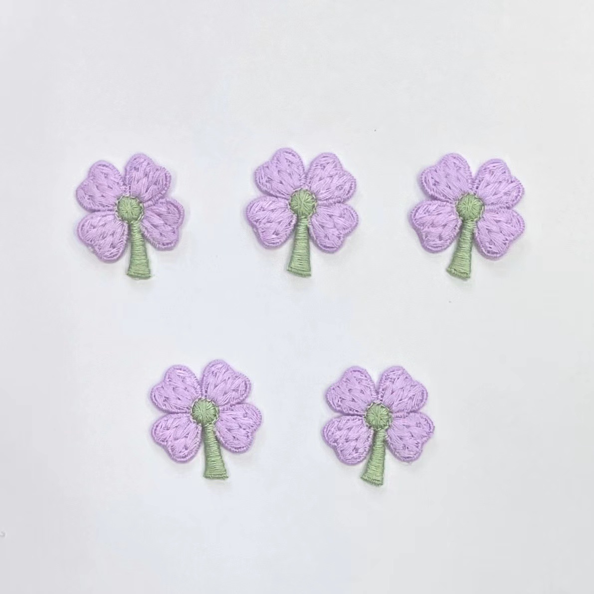 Four-Leaf Clover Embroidery Woven Small Flower Patch Cloth Sticker Accessories - Image 7
