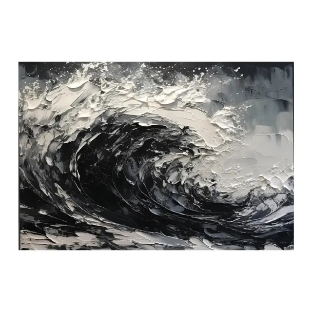 Hand painted Oil Painting On Canvas Acrylic Textured Picture Easy Canvas Black And White Roll Abstract Unframed Artistic Impressions Paintings For ... Without Inner Frame - Shop at LoveMi