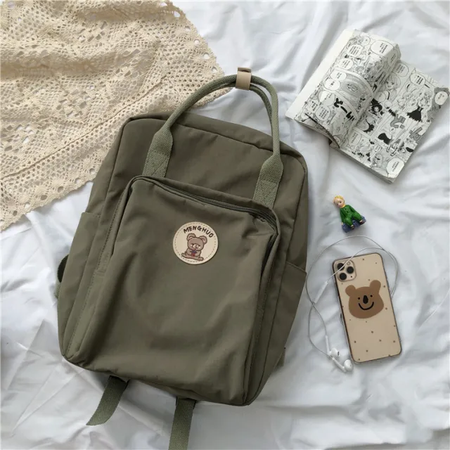 College Fengsen Department Cute Backpack Girl Schoolbag Green - Shop at LoveMi