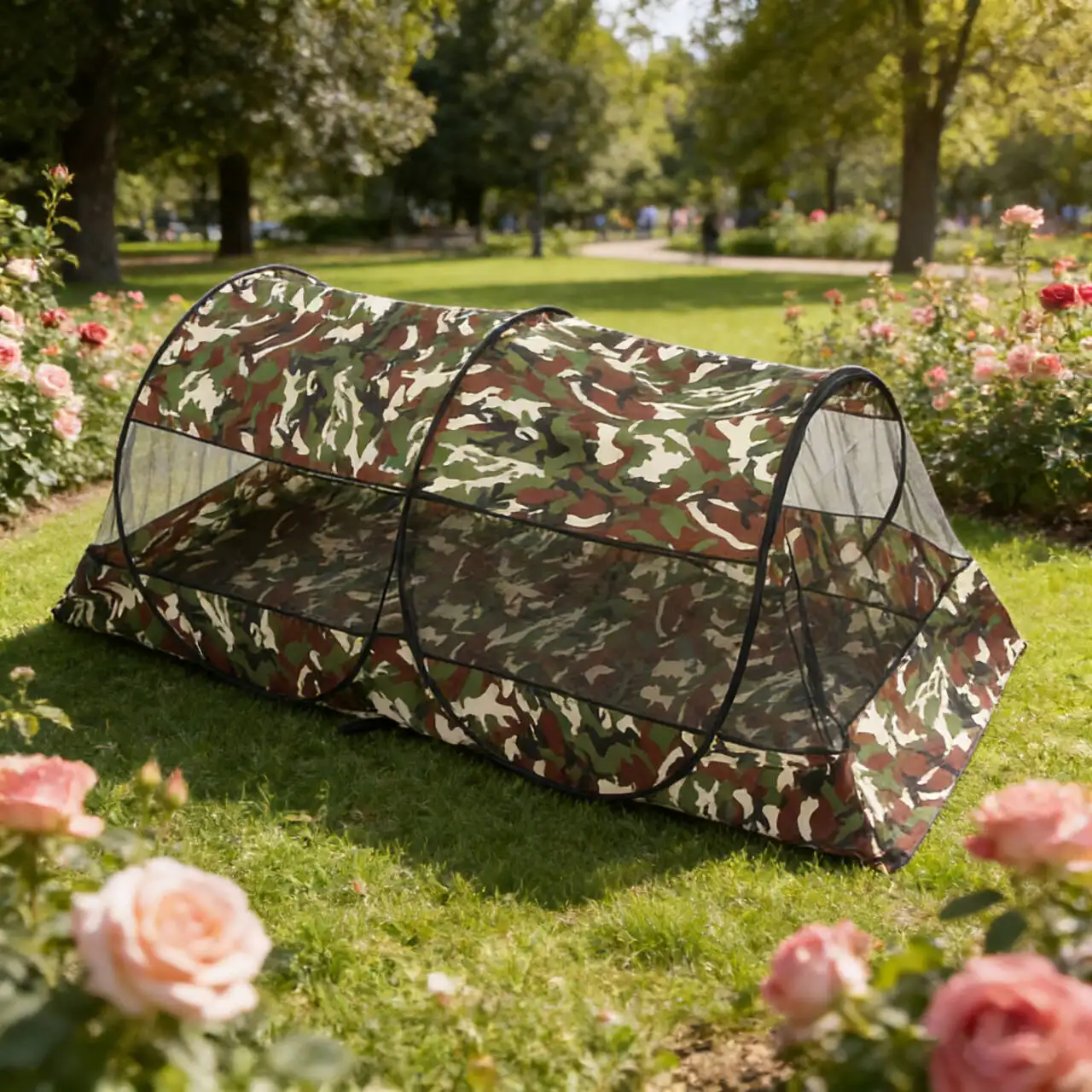 Camouflage Camping Outdoor Dining Single-Person Mosquito Net
