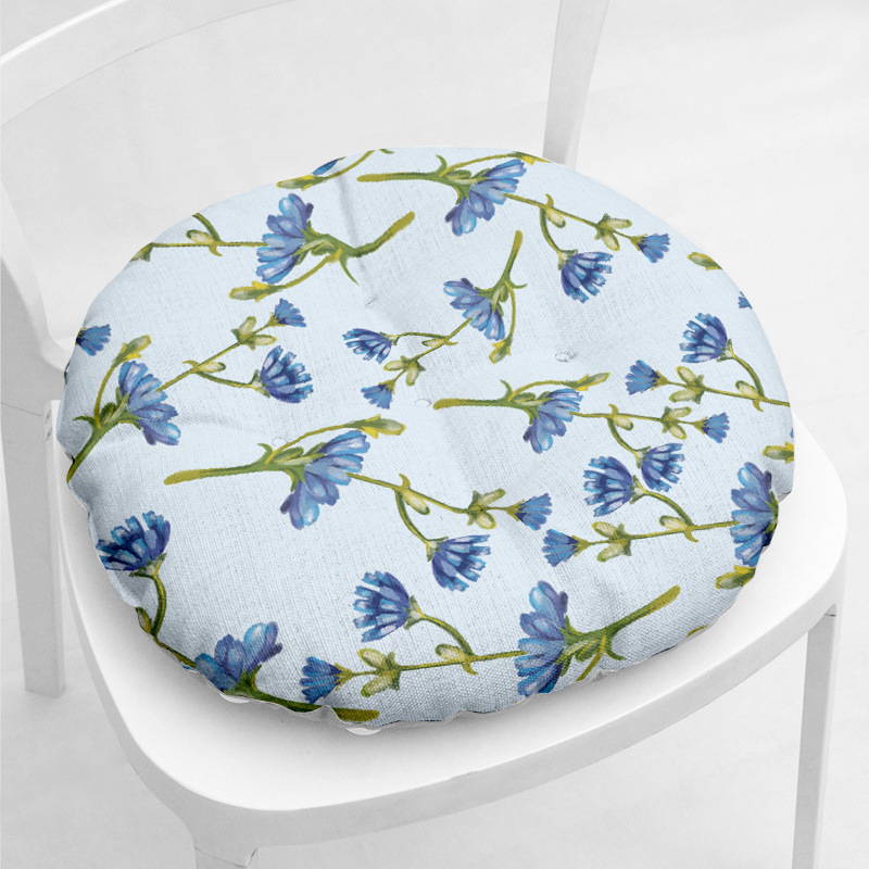 Blue chrysanthemum round