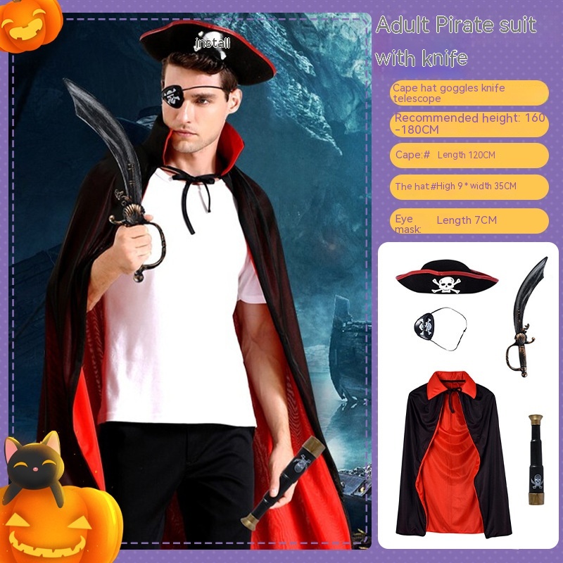 Costume de vampire Halloween adulte avec cape 20