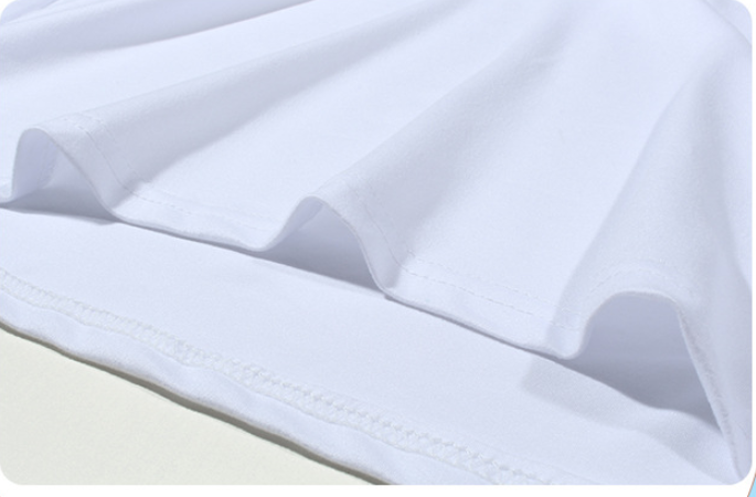 T-shirt Men And Women Couple Solid Color White Printing