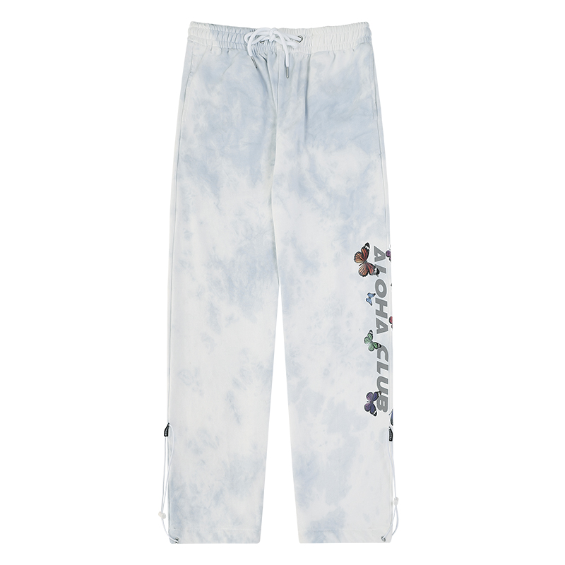 Title 3, Herfst losse leggings met tie-dye, gradiënt cas...