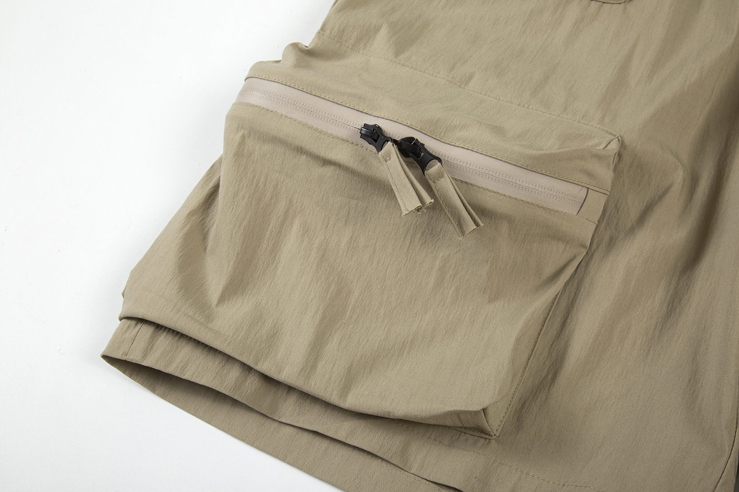 Drawstring Lace Functional Casual Multi-pocket Bellows Pocket Shorts