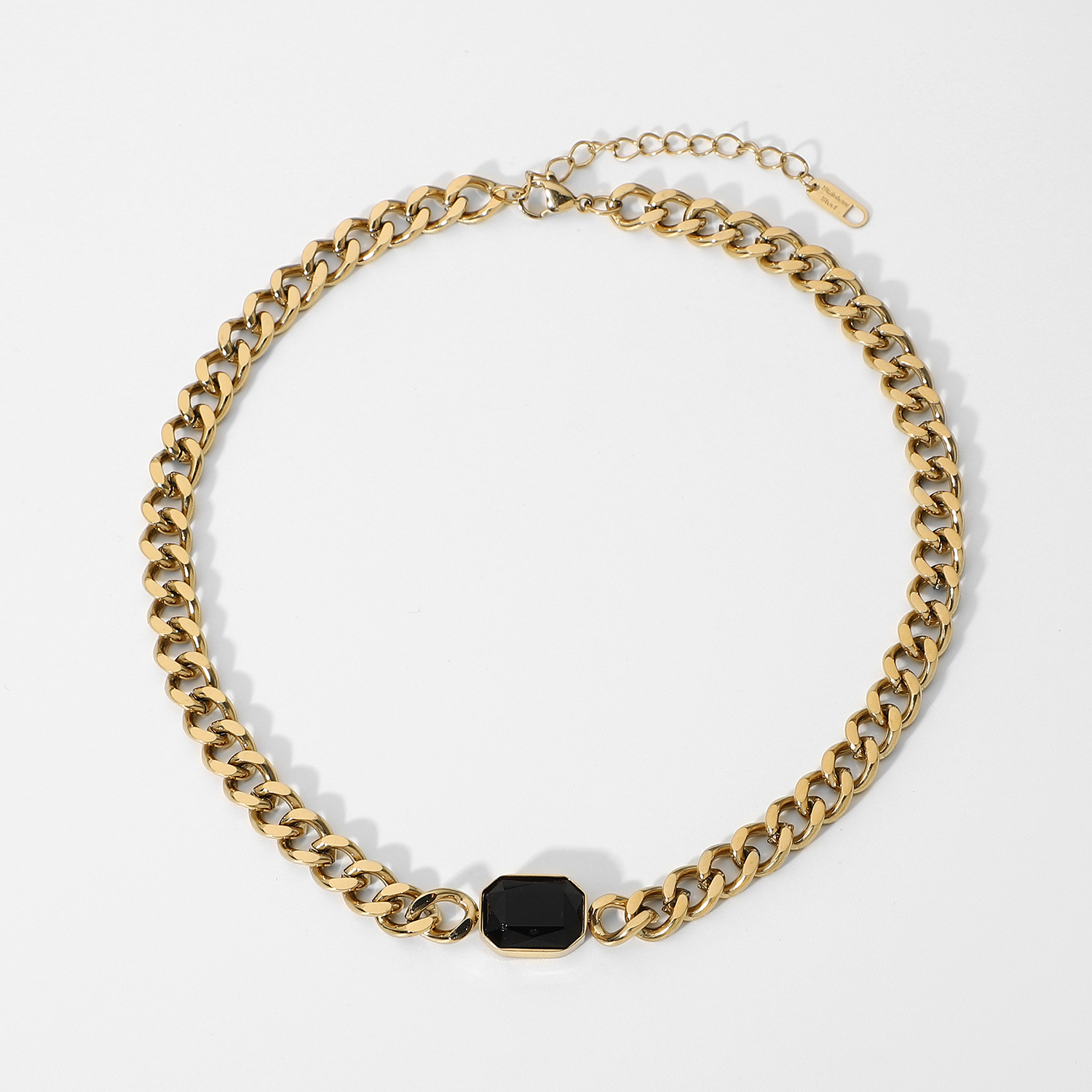 Men'S And Women'S Titanium Steel Cuban Necklace