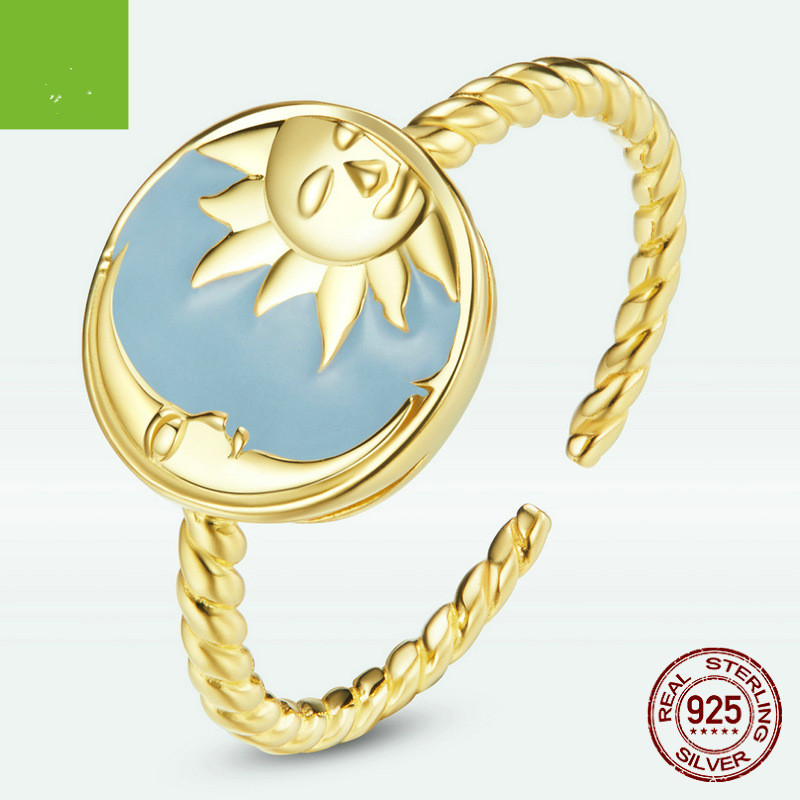 Title 2, VOSTU 925 Sterling Silver Splendid Sun Moon