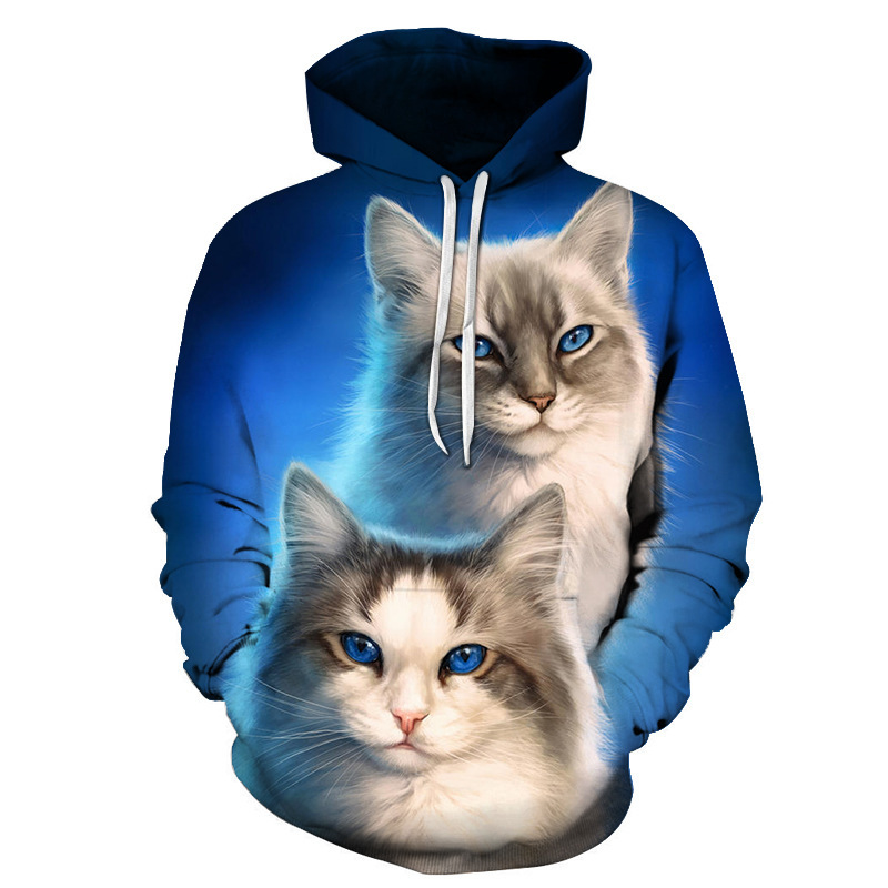 Title 3, 3D Printing Cute Kitten Series Hoodie Sweatshirt