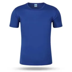 Workwear T-shirt Round Neck Short Sleeve Printing - Precious Blue - View 1