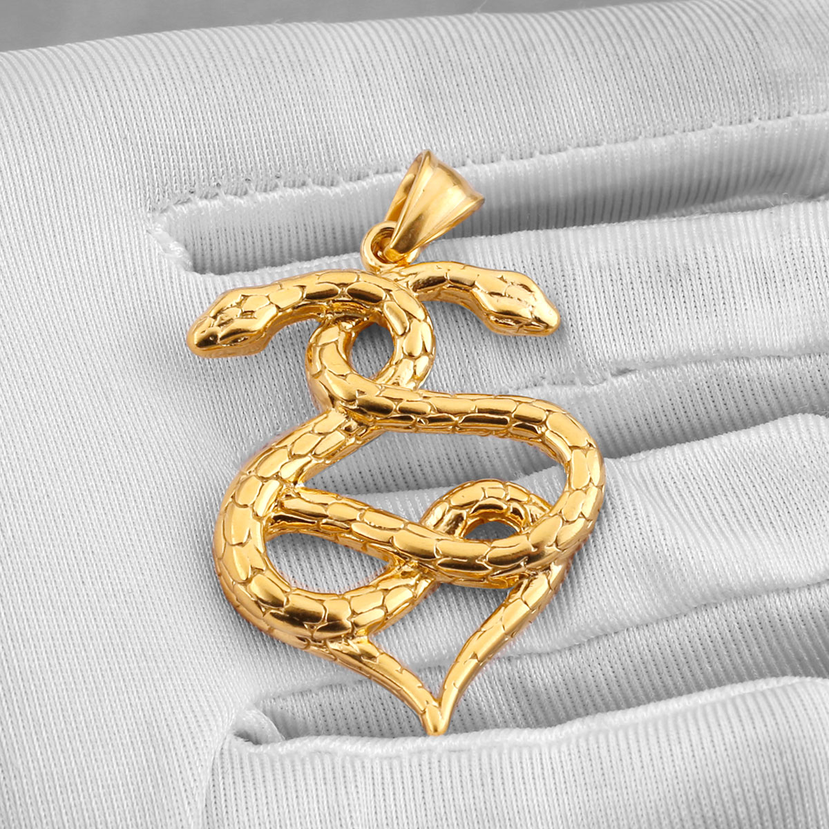 Titanium Steel Pendant Personalized Retro Men's Zodiac Snake