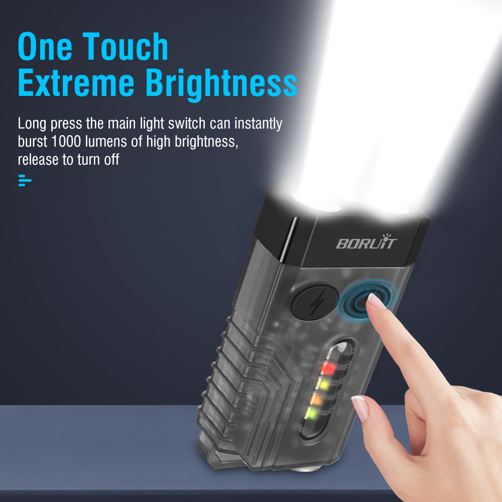 BROUIT Mini Pocket LED Flashlight Magnetic EDC WorkLight Torch Rechargeable Lamp — image 4