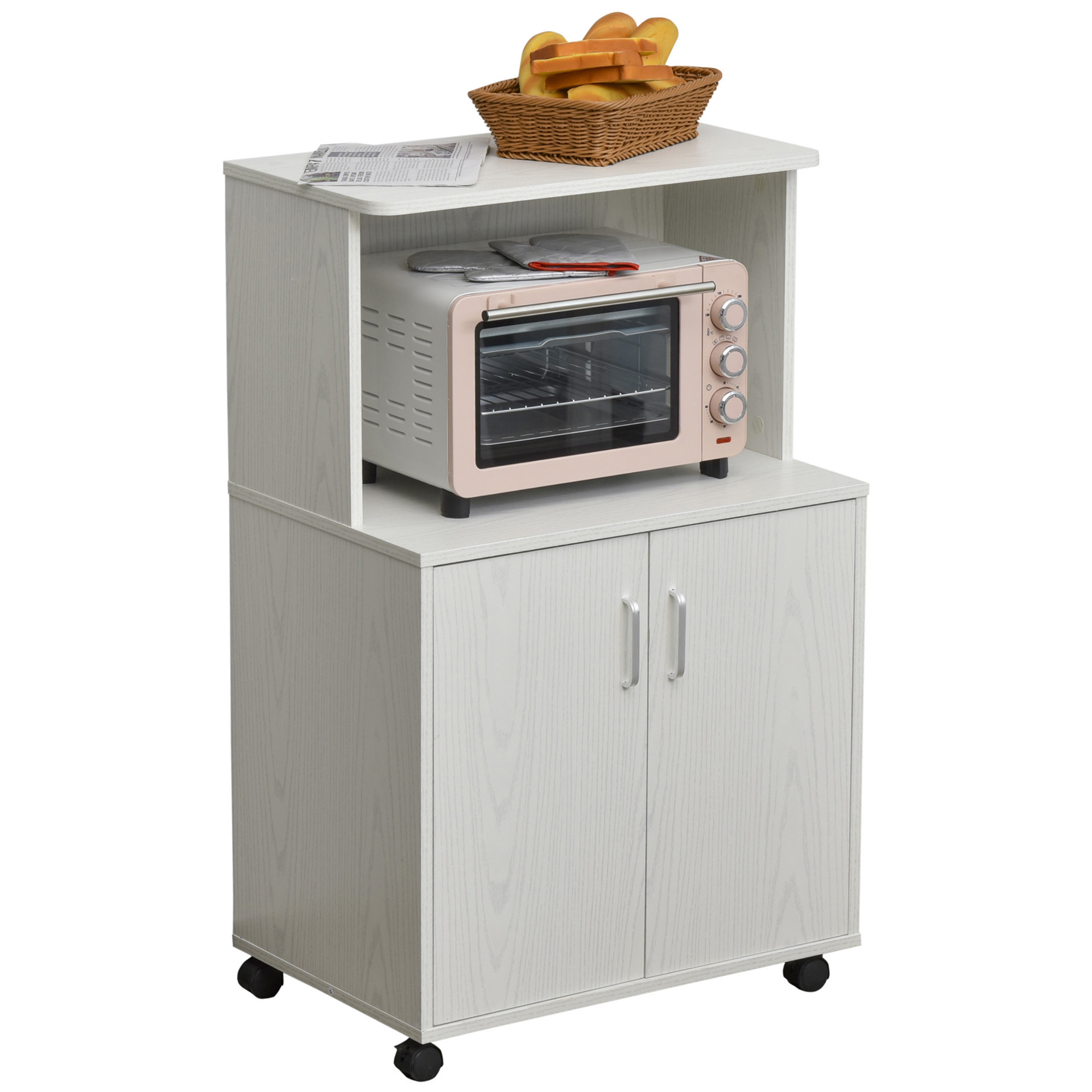 Kitchen Storage Unit, Modern Microwave Stand Trolley Cart, Sideboard — image 12