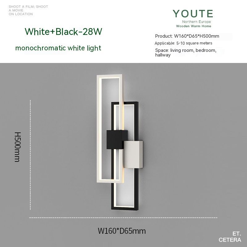 Black 50cm White Light