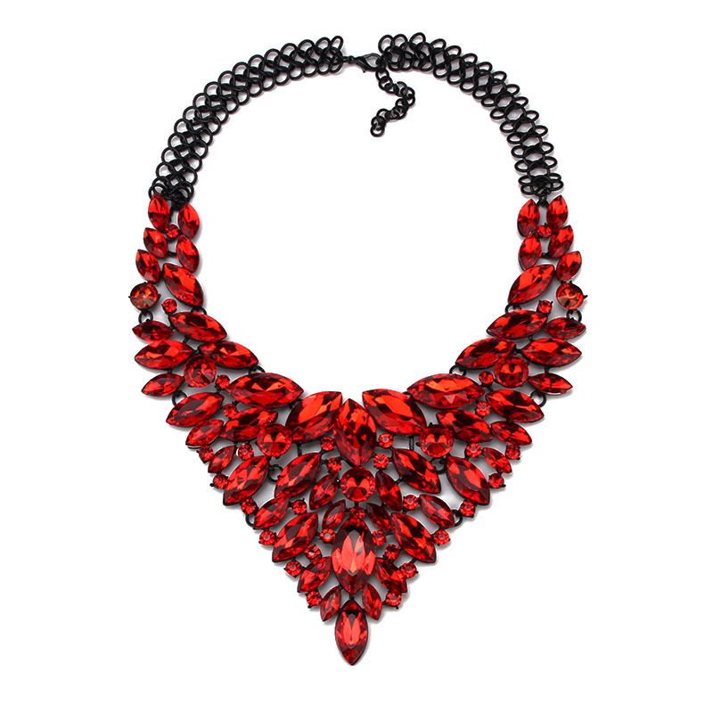 Alloy Rhinestone Necklace Luxury Full Diamond Sweater Chain — foto 3