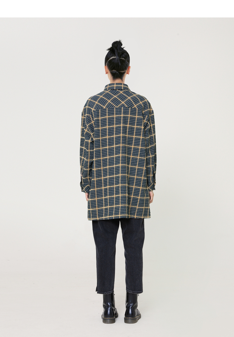Women's Lapel Printed Designer Mid-length Shirt