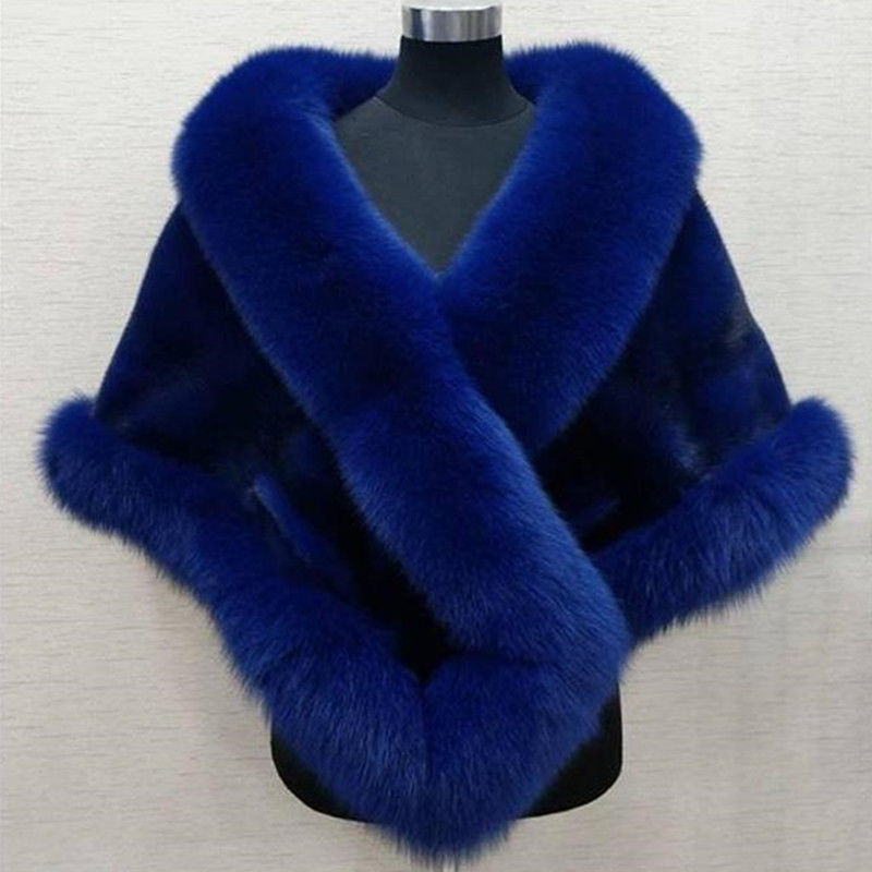 Faux Mink Dress Cloak Autumn And Winter Short Jacket Royal - Shop at LoveMi