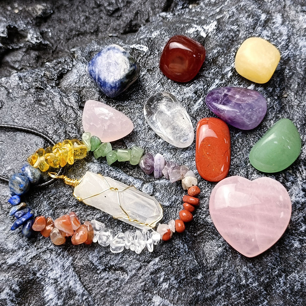 Colorful Irregular Natural Stone Set Gift Box — foto 6