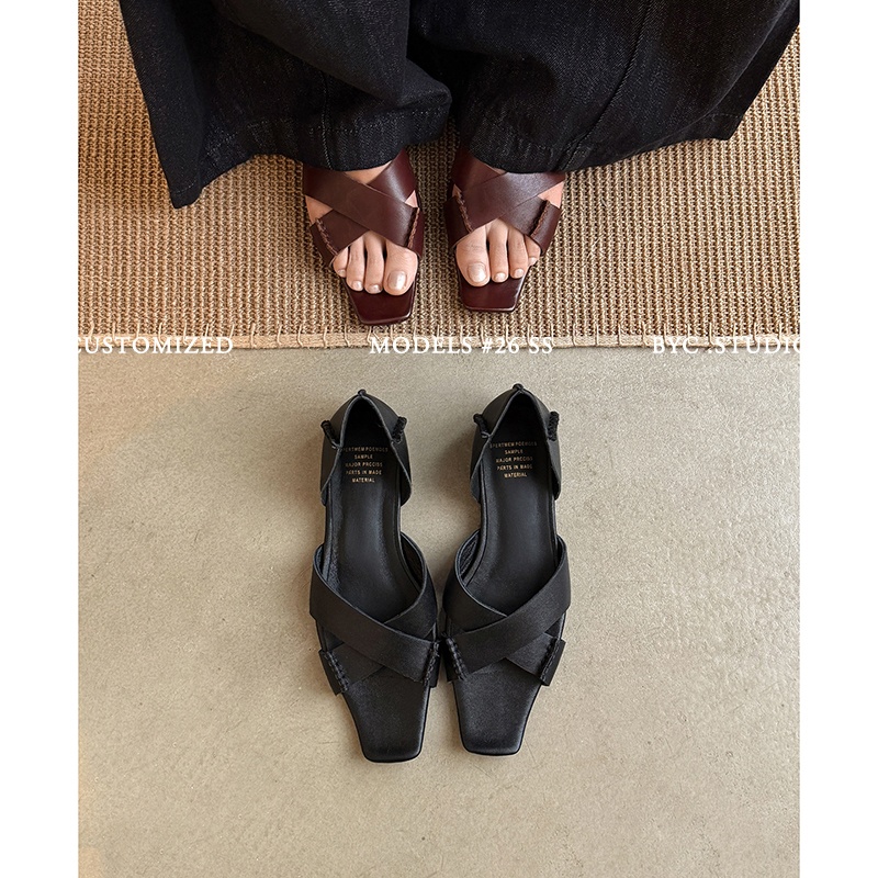 Handcrafted crisscross sandals sole detail — Sarah Express