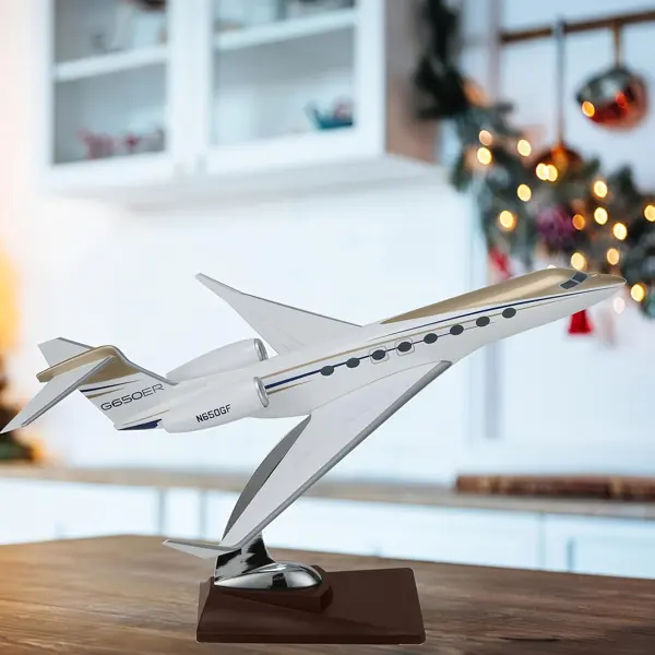 G650 Private Jet Resin Model, Detailed Business
