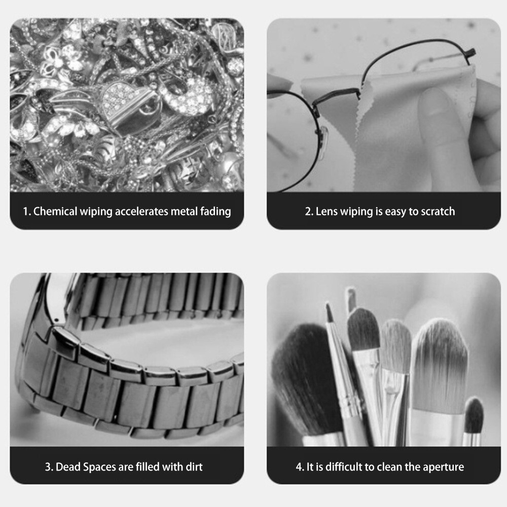 Ultrasonic Cleaner  Wave Tank Glasses Watch Jewelry Cleaning Machine 300ML
