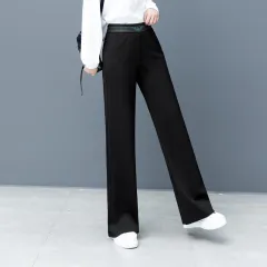 Adding Fertilizer To Increase The Length Of The Casual Straight-leg Pants - Black - View 1