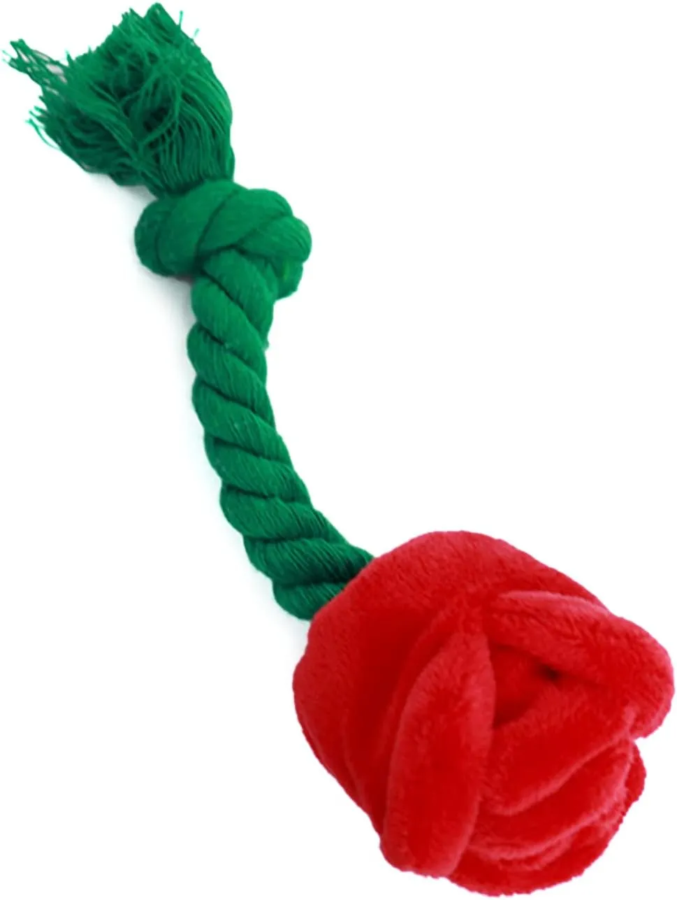 Toy Chew-Resistant Stuffed Dog Toy Plush Rose Flower Soft Pet Toy Chew Toy For Small And Dogs - Cotton Rope Flower