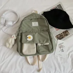 Japanese Girl All-match Ins Backpack - Green - View 1