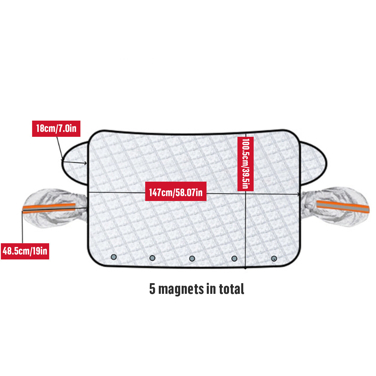 Magnetic Car Windscreen Windshield Frost Ice Snow Cover Window Mirror Protector — image 9