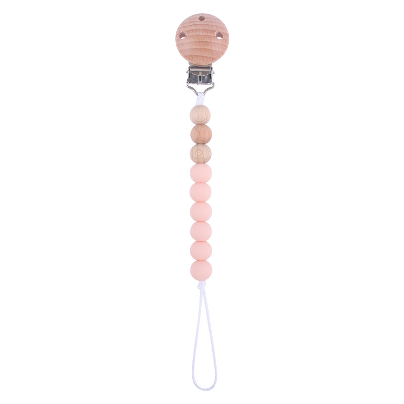Infant Beech Round Clip Pacifier Chain
