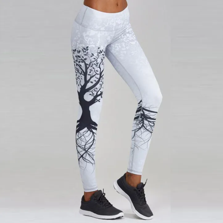 Women's Sports Yoga Pants Print Leggings - 3-M