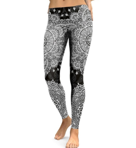 Summer hot new 3D digital printing nine pants slim stretch leggings Kdk1732 L - Shop at LoveMi