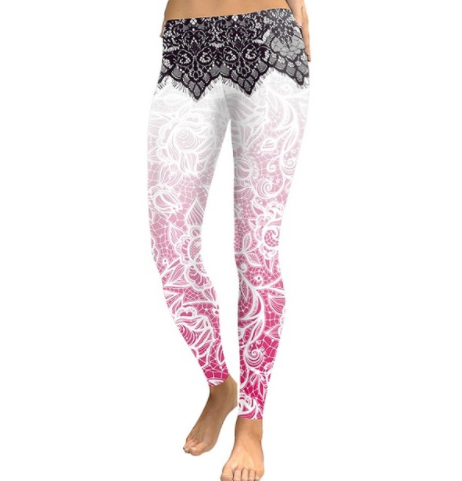 Summer hot new 3D digital printing nine pants slim stretch leggings Kdk1723 M - Shop at LoveMi
