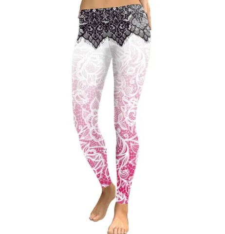 Summer hot new 3D digital printing nine pants slim stretch leggings - Kdk1723-L