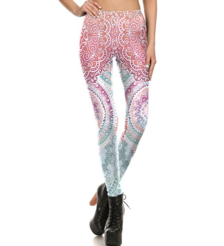 Summer hot new 3D digital printing nine pants slim stretch leggings Kdk1685 L - Shop at LoveMi