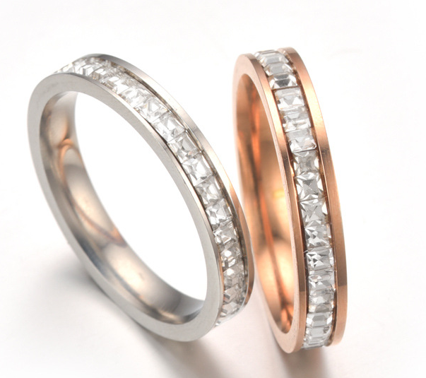 Single row small diamond drill ring