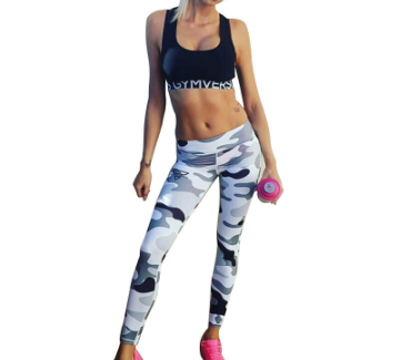 Cougar Camo Fitness Leggings Blue - Shop at LoveMi