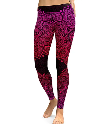 Summer hot new 3D digital printing nine pants slim stretch leggings - Kdk1892-M