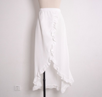 USA SIZE Ruffled lace-up skirt sexy high cross  holiday beach skirt
