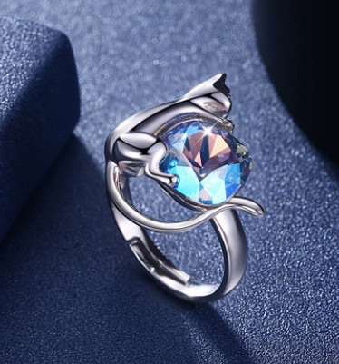 Cat Crystal Ring