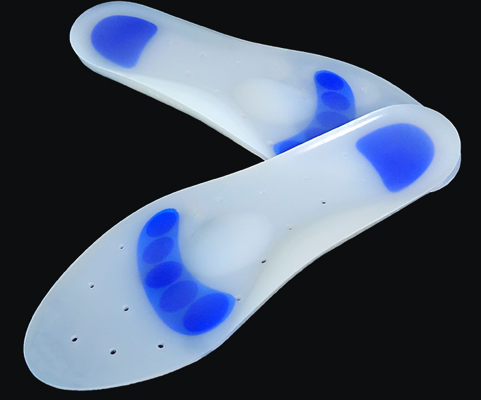 Arch support soft silicone insole soft shock absorption silicone thickening flat foot correction men and women